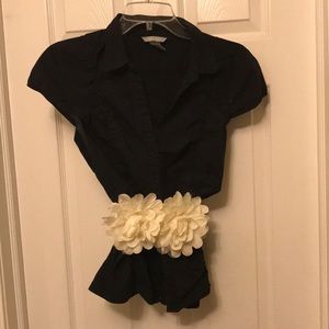 Button up shirt with added belt